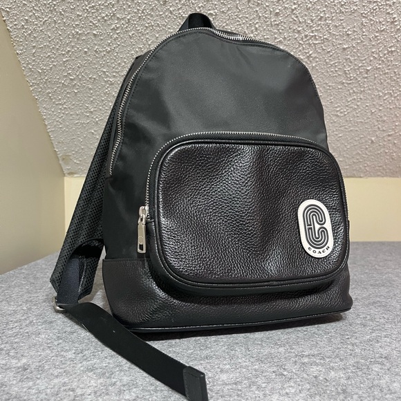 Coach Handbags - Coach Court Backpack Black Leather